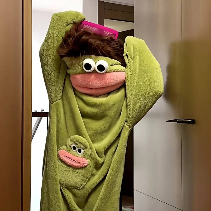 Hot Big Mouth Monster Cute Funny Onesie Pajamas Thickened Coral Fleece Homewear for Couples Men Women Autumn Cartoon Pajamas